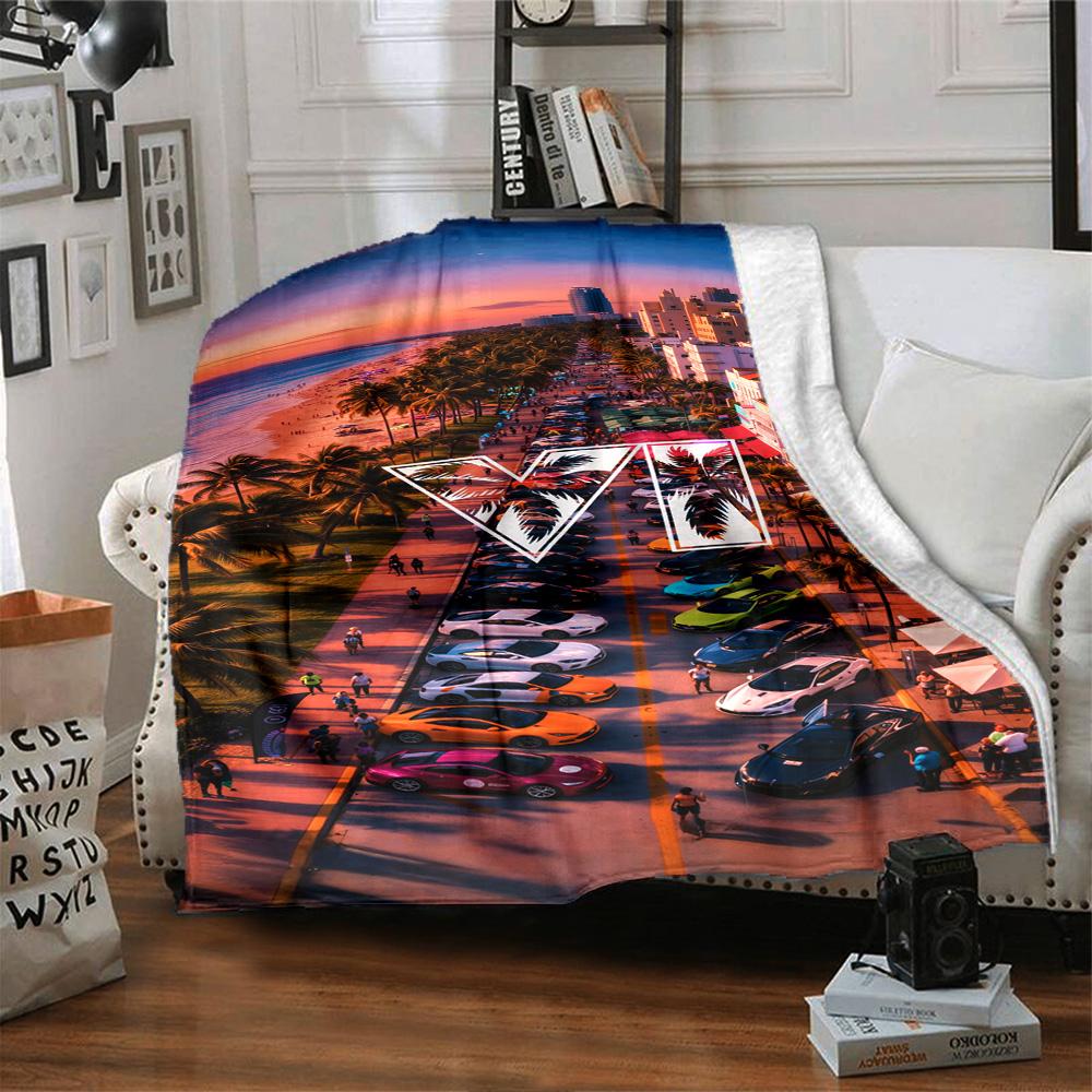 Gta Blanket Comfortable Perfect for Chair Livingroom Picnics for All Seasons Warmthful Decor Birthday Christmas Gift Blanket