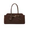 Niche Suede Leather Bag, Women's Retro Large Capacity Handbag, Simple Commuting Shoulder Bag, Tote Bag