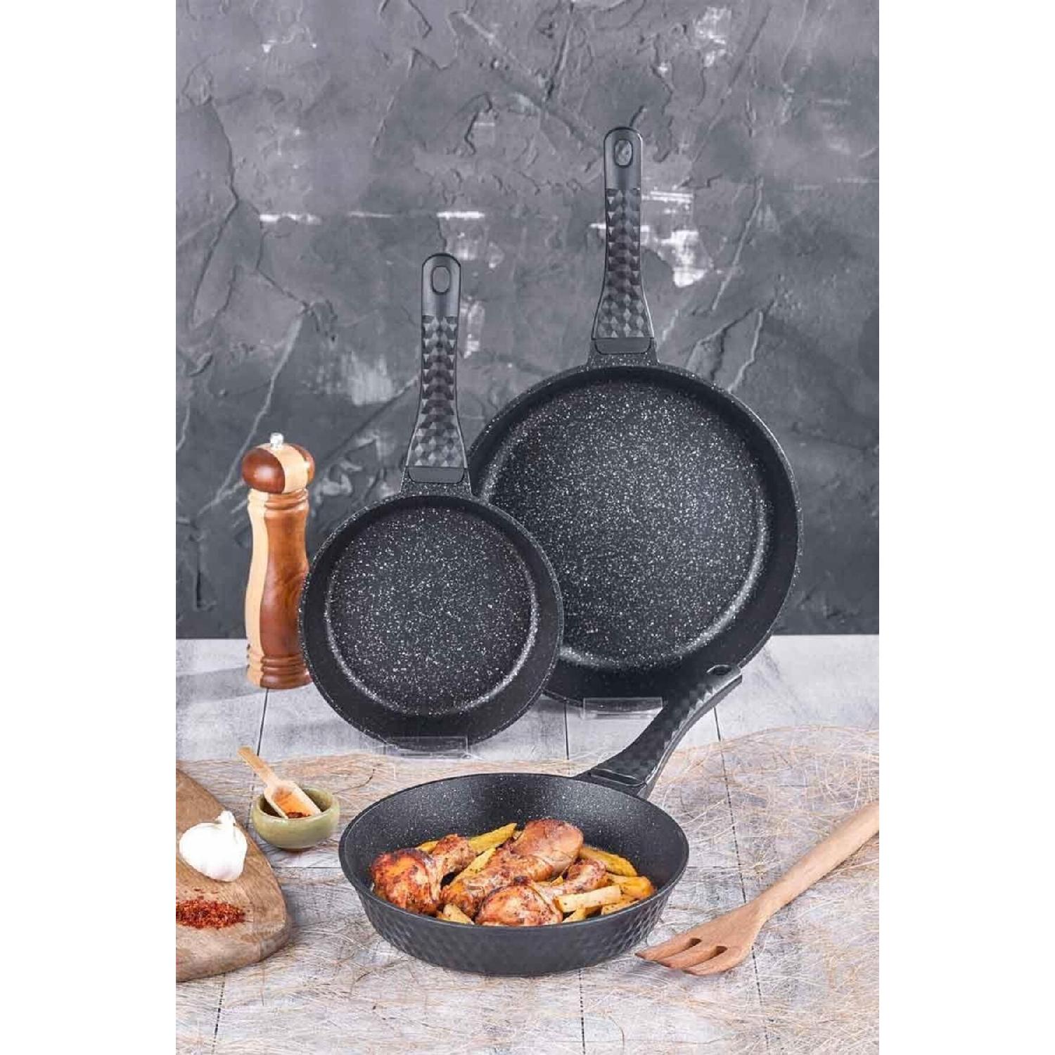 

Набор сковородок Triton из 3 предметов, серый