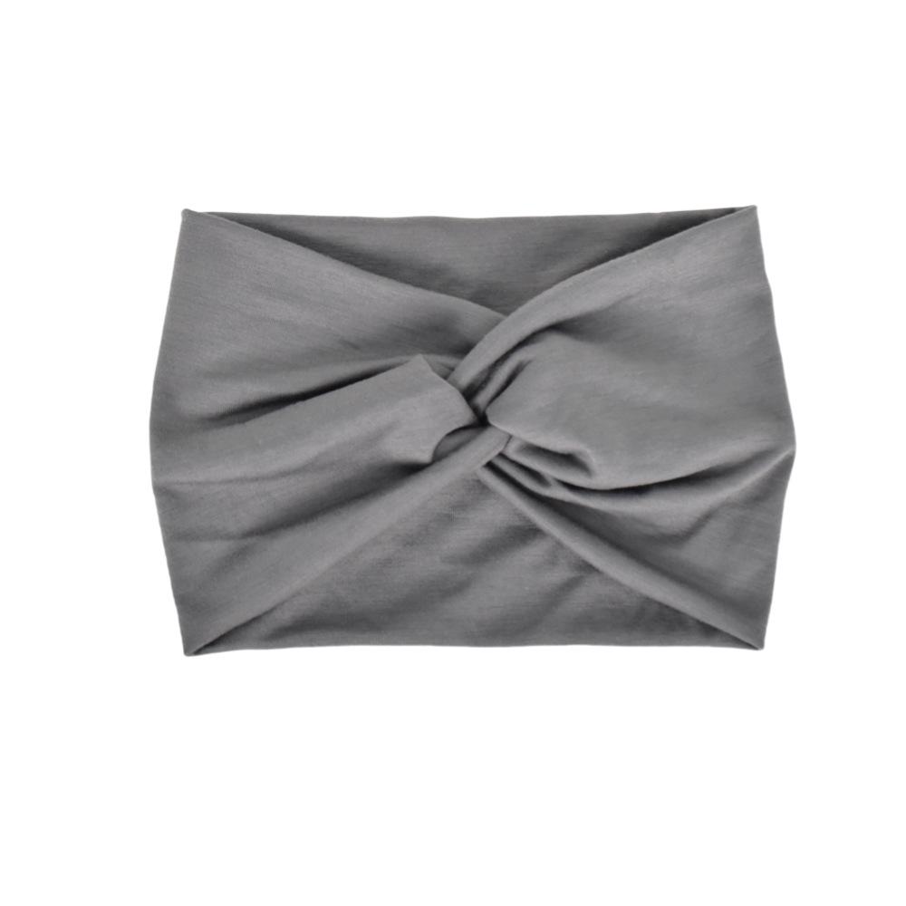 Faixa de cabeça elástica de ioga boêmia europeia e americana – acessório esportivo de cabelo com estampa cruzada de aba larga para mulheres