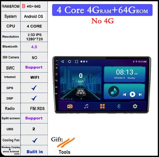 9 Inch For Kia Ceed ED 2006 2012 Android 14 Car Radio Video Multimedia QLED IPS Navigation GPS Stereo Screen Auto 4G+Wifi