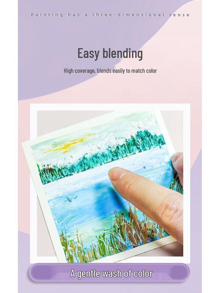 Super Soft Heavy Color Oil Pastel Set - Soft Crayons & Brushes for Oil Painting, Macaron Painting Tool Kit