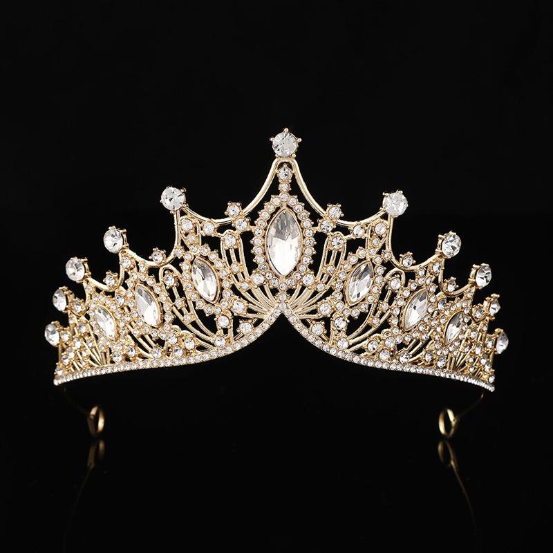 Children'S Crown Girl Crystal Crown Headgear Korean Fairy Princess Style Temperament Dress Accessories Crown Hair Accessories
