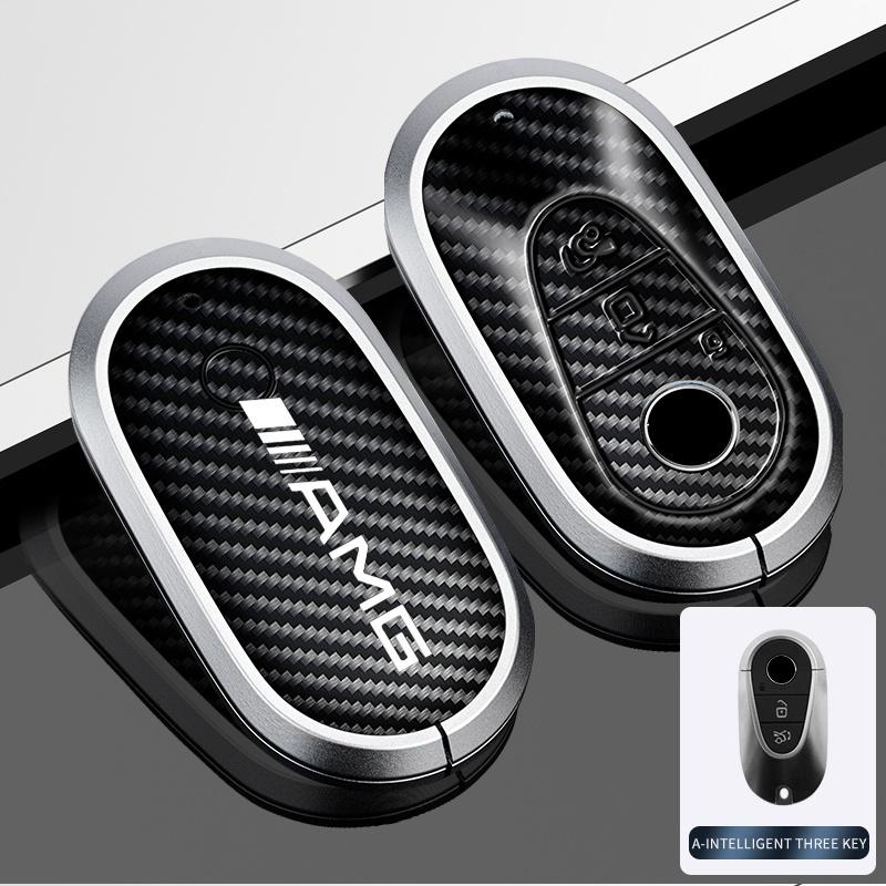 AABCV1 Car Key Case Cover Accessories For Mercedes Benz A C E S G Class GLC CLE CLA GLB GLS W177 W205 X167 AMG W223 W206 C260 C300 S400