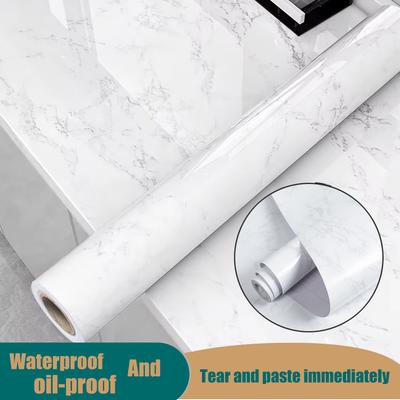 Impermeables y a prueba de humedad Pegatinas autoadhesivas Decoración de pared de cocina sanitaria Azulejo cerámico de imitación Mármol de imitación
