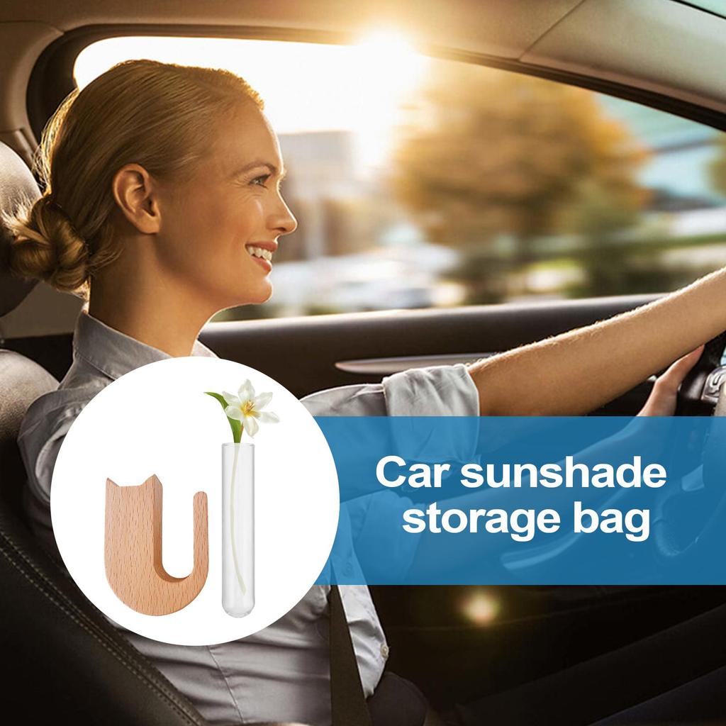 Auto Blumenvase Lüftungsschlitzklemme Luftauslass Glas Vermehrung Pflanzenhalter Holz Automobil Ästhetische Innendekoration für Limousine