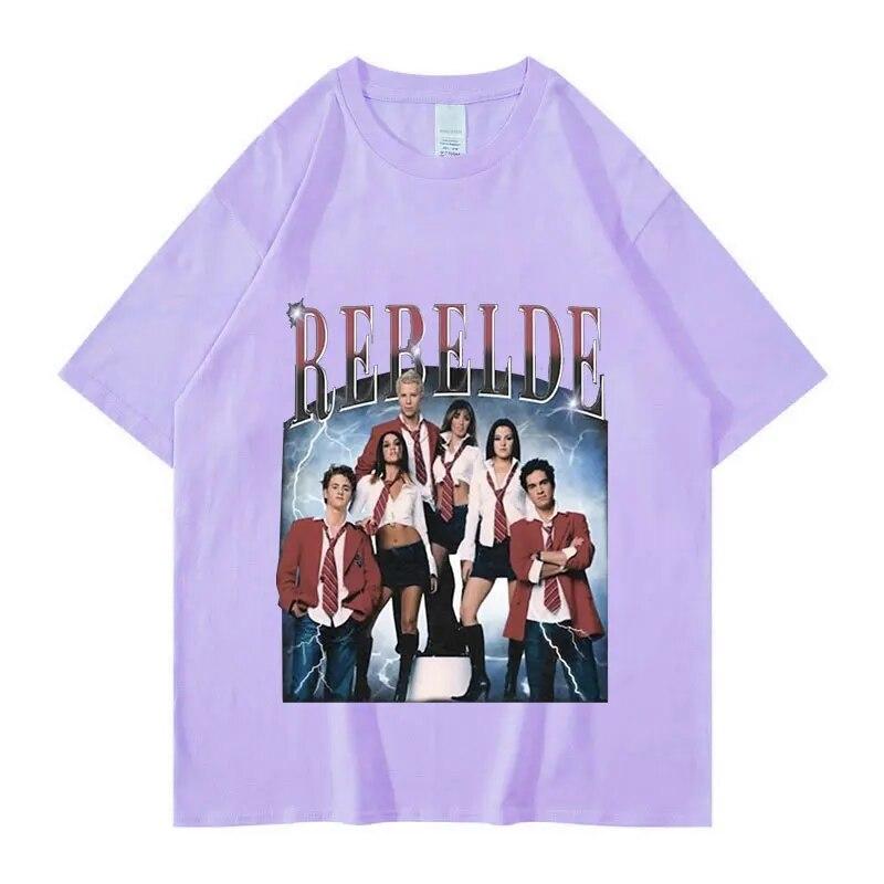 Limited Rebelde Rbd Concert Graphic T Shirts Vintage 90S Classic Mexican Tv Series T-Shirt Unisex WoUnisex Oversized TShirt Streetwear