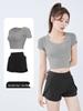 Women's Quick-Dry Summer Yoga & Fitness Two-Piece Set - Casual Sportswear Plus Size Short Sleeve