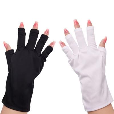 Anti -UV Nail Painting Gloves Half-finger Nail Art Mittens Durable Sunscreen Gloves Nail Tools