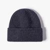 Cross-Border Soft Double Layer Pullover Bare Plate Knitted Warm Dome Hat Acrylic Beanie