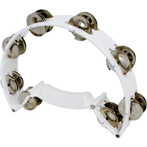 KC Adjustable Tambourine, White, HMT-TRA/WH
