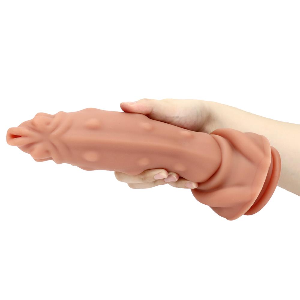 Silica Gel Riesiger realistischer weicher Dildo Penis Billiger kleiner Analdildo Silikon Saugnapf Masturbatoren Butt Plug Spielzeug für Frauen Ring Penis