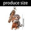 Handmade Monkey Keyring Bag Charm Knitted Doll Hanging Ornament Crochet Keychain  Daily Use