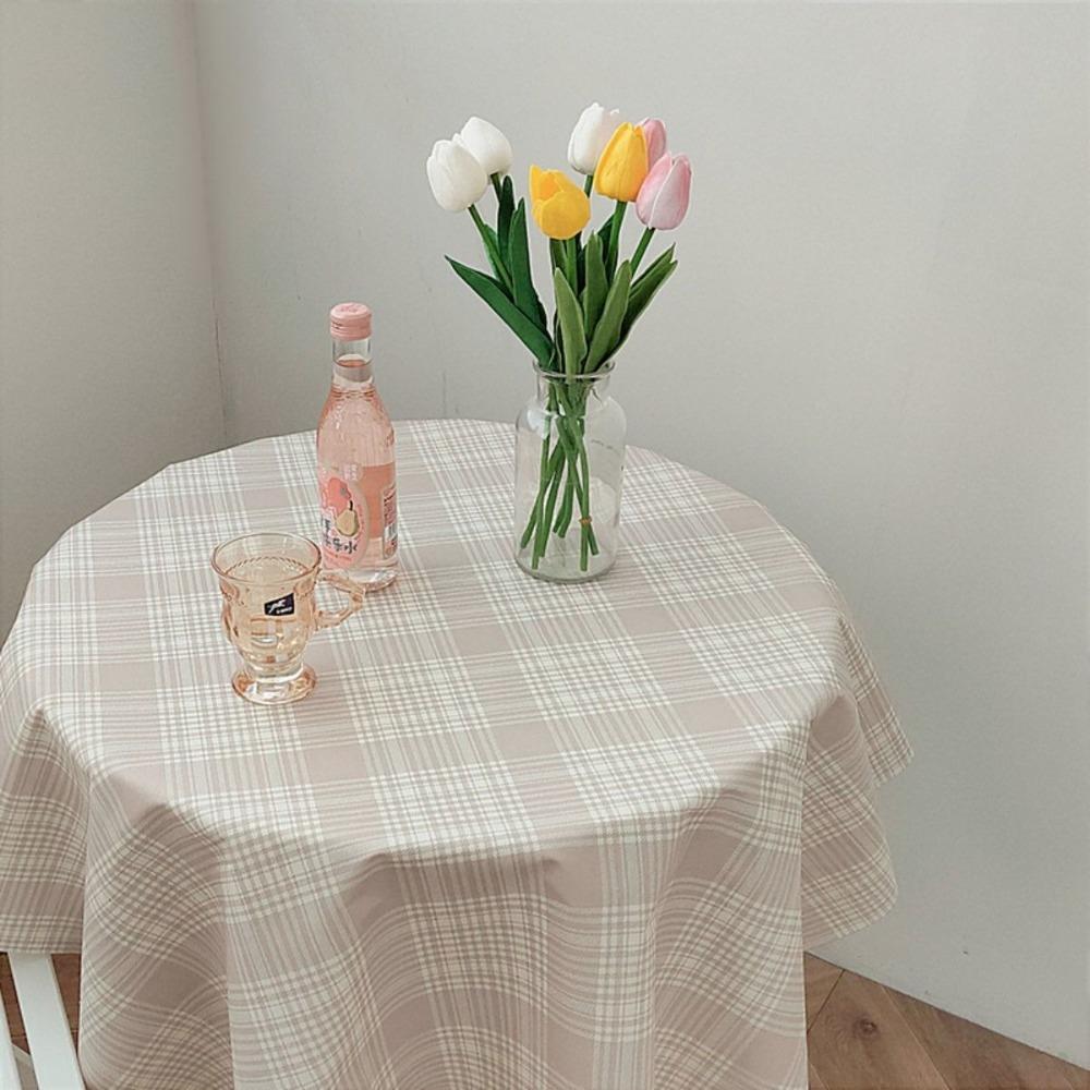 Ins Korean Plaid Tablecloth Strawberry Background Cloth Modern Desk Table Cloth