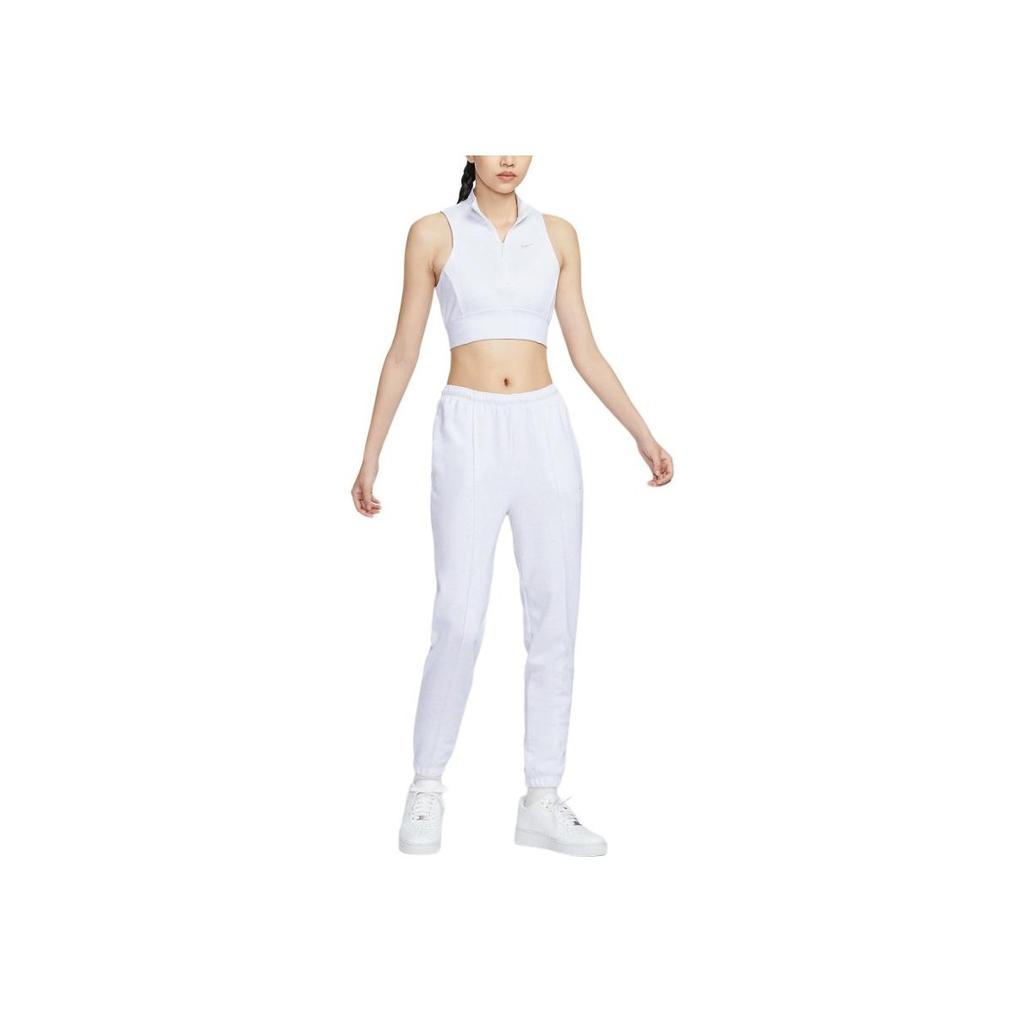 Nike Logo Slim Fit Solid Color Tank Top Women Tops White FV7492-051