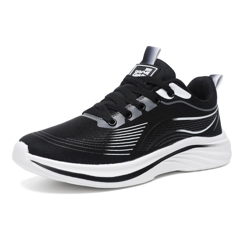 Baskets Nouvelles chaussures pour hommes Respirantes Semelle souple Chaussures de sport décontractées Légères Mode polyvalente Chaussures de course simples
