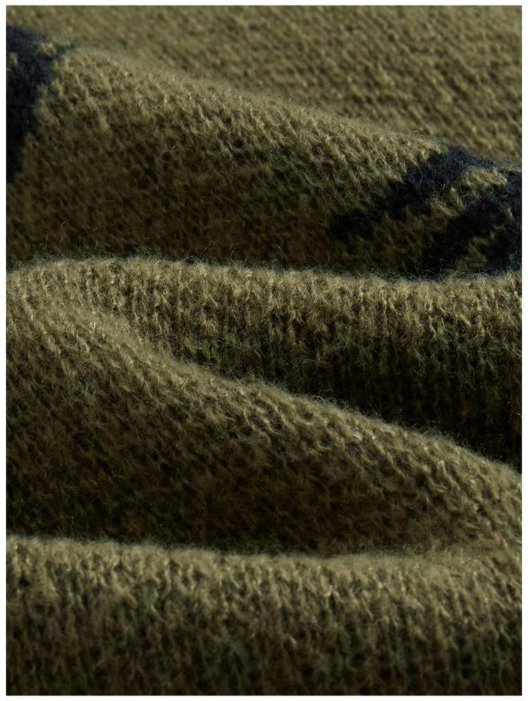 Men's Trendy Dark Style Eye Pattern Knit Sweater - European/American Streetwear, Autumn/Winter Collection