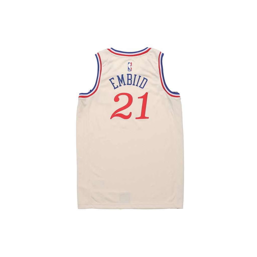 Nike NBA City Edition Jersey 2019-2020, Embiid #21 Breathable Vest Men Sports Tops Beige AV4664-280