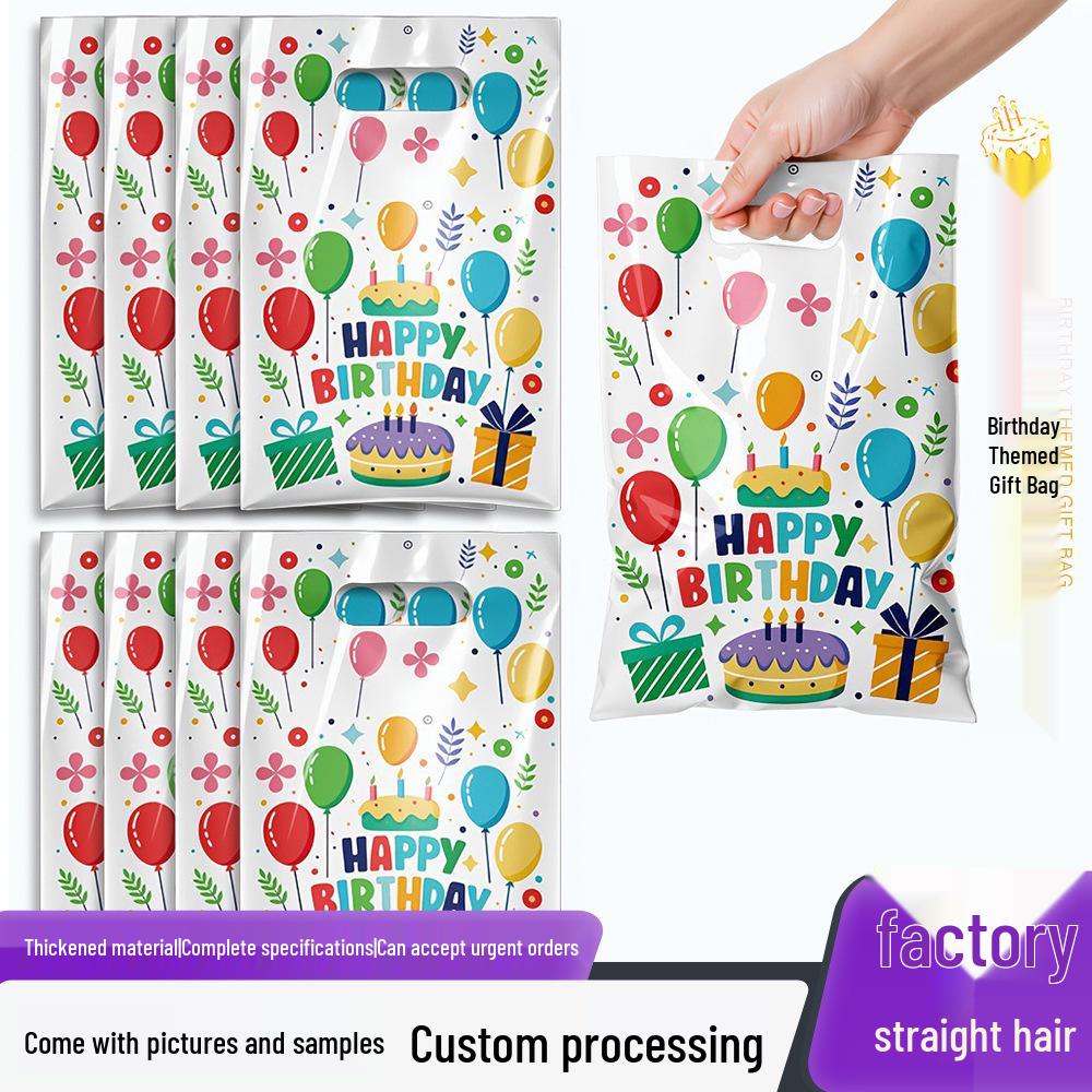 Birthday Party Pearl Film Tote Bag with Handle – Festive Gift & Souvenir Bag