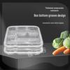 JiWangGu Disposable 1000ml Divided Lunch Boxes