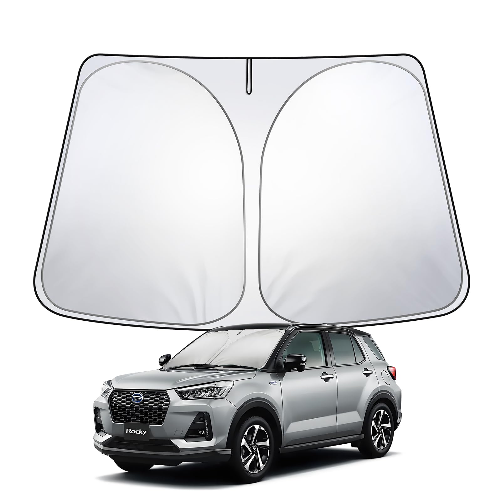 

LANGBEAN Эксклюзивный солнцезащитный экран серии Toyota Rocky A200 Улучшенный тип для лобового стекла Защита от УФ-лучей Солнцезащитный экран Солнцезащитный козырек Складной солнцезащитный экран Подъемный