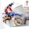 1 Stück Motorrad, Fahrer-Thema, Hochwertiger Regenschirm, Automatisches Öffnen und Schließen, Multifunktionaler Regenschirm G0811134