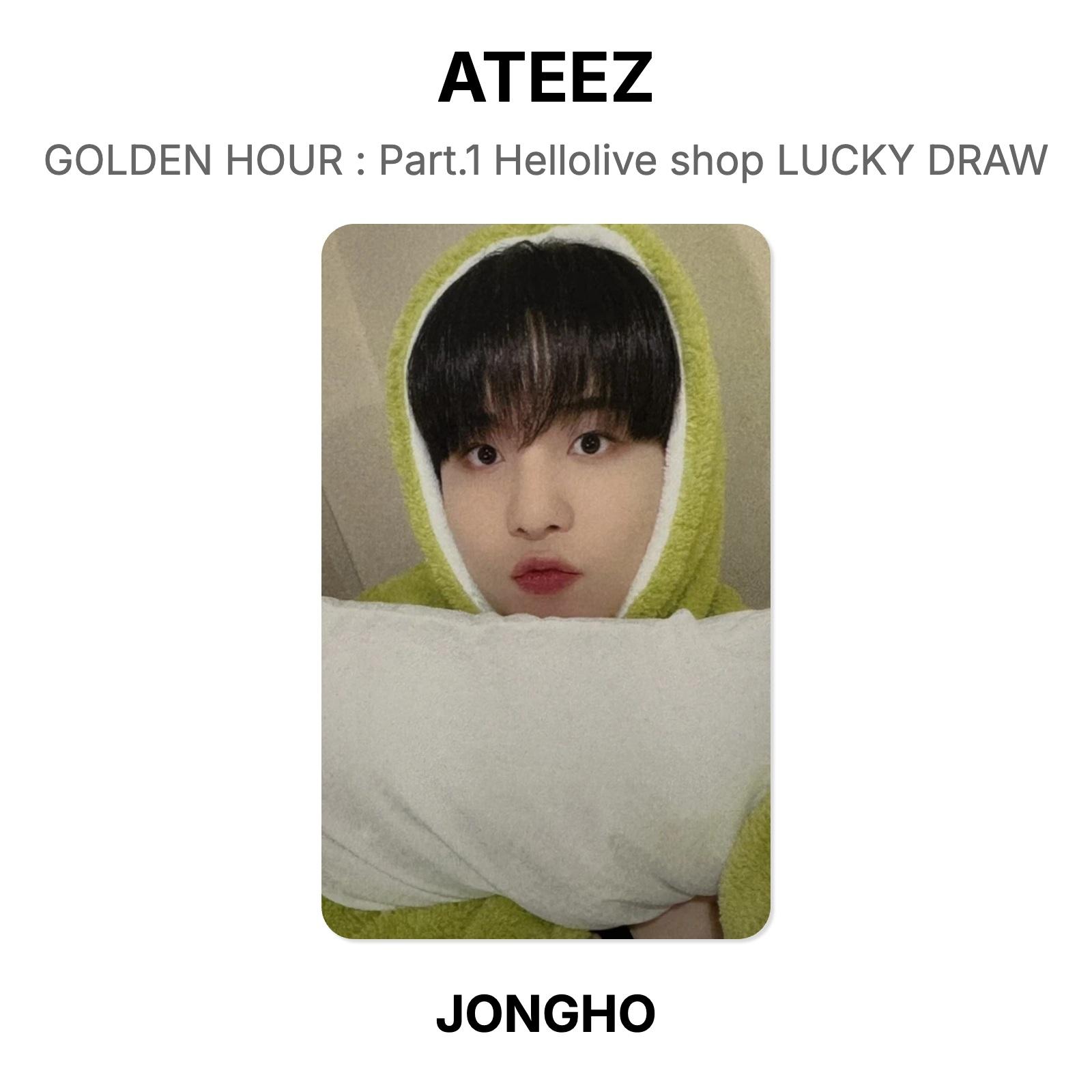 ATEEZ GOLDEN HOUR : Part.1 Hellolive shop LUCKY DRAW Official Photocard JONGHO