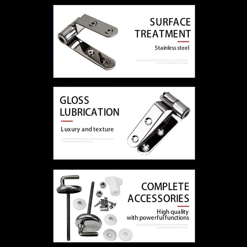 Toilet Bowl Repair Set Toilet Fixture Mounting Set Hardware Set Bathroom Toilet Replacement Set Toliet Hinges/Screws