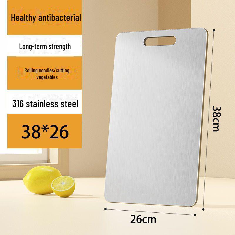 

Двусторонняя разделочная доска из антибактериальной нержавеющей стали 316 — большая, толстая и устойчивая к плесени Square