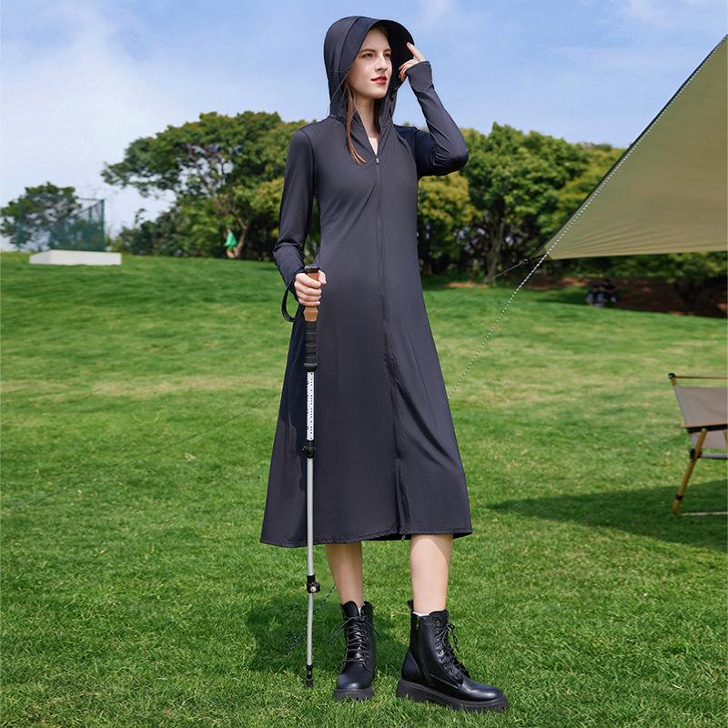 

Женская летняя 2025 кардиган-куртка из ледяного шелка с полной защитой от УФ-лучей One Size