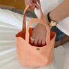 Women'S Fashion Solid Color Mini Handbags Women'S Canvas Tote Ladies Casual Bag Girl Student Cloth Bags
