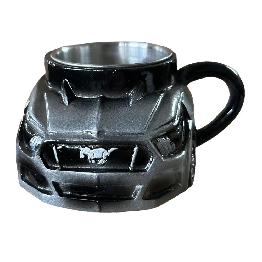 

2025 New Car Shaped Coffee Mug Creative Coffee Cup Tea Cup Gifts Novelty Drinkware for Men Boyfriend Dad Husband Car Lovers 300 темно-сірий колір