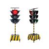 Solar-Powered Mobile Red/Green Construction Signal Light - High Brightness, Temporary Traffic Warning
