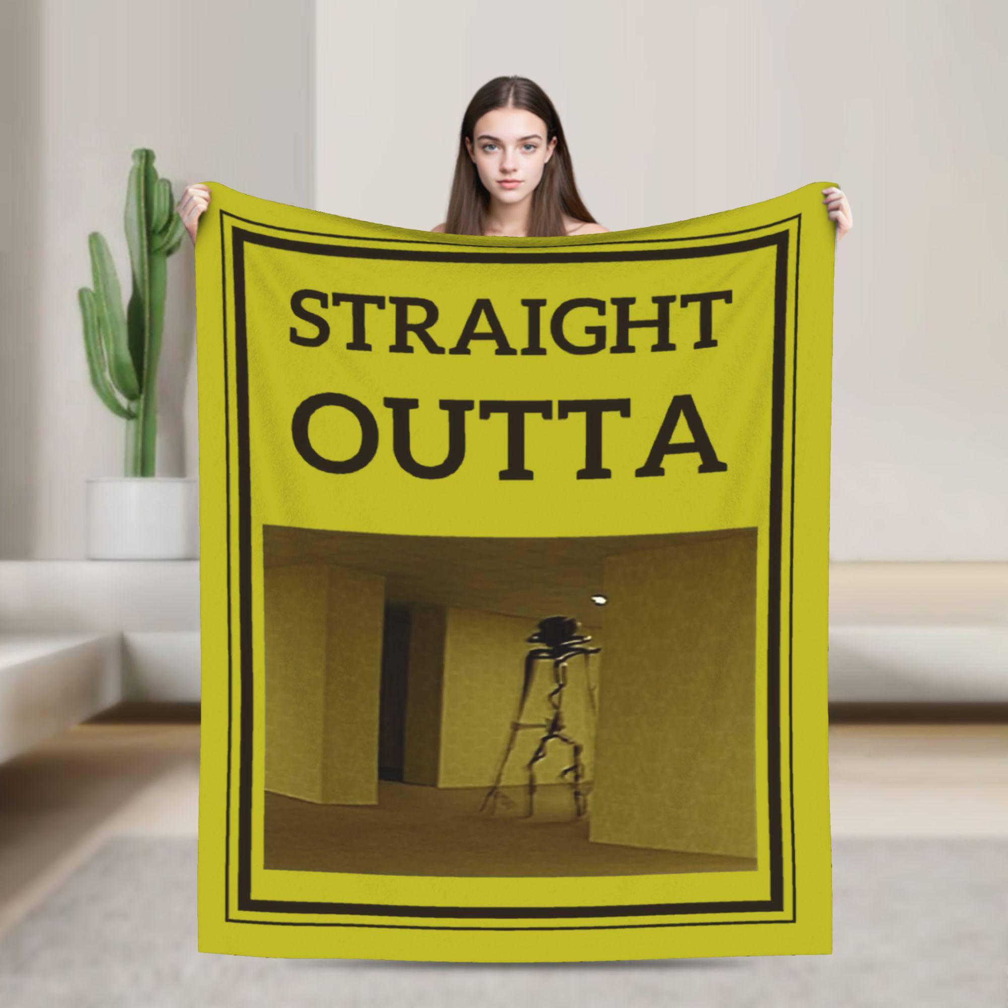 Exquisite Fashion Items Unisex Straight Outta Backrooms Blankets Fleece Decoration Multi-Function Lightweight Thin Throw Blanket For Sofa Outdoor Rug Piece