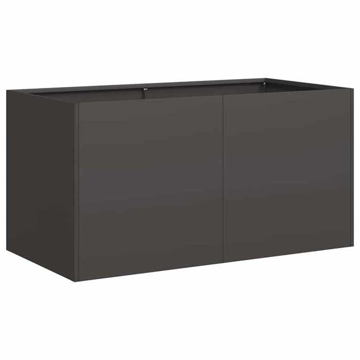 VidaXL Jardinière noir 80x40x40 cm acier laminé à froid, pot de fleurs, support de plantes, lit surélevé, support de 860668