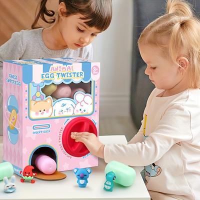 Hračka z gacha automatu, Stroj na chytanie bábik, Prekvapivá mini slepá krabička, Vianočný darček pre chlapcov a dievčatá, S 6 náhodnými gacha zápasmi