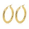 New Stainless Steel Gold Color Geometric Square Hoop Earrings for Women, Minimalist Chic Metal Ear Clip Gifts Trendy Jewelry