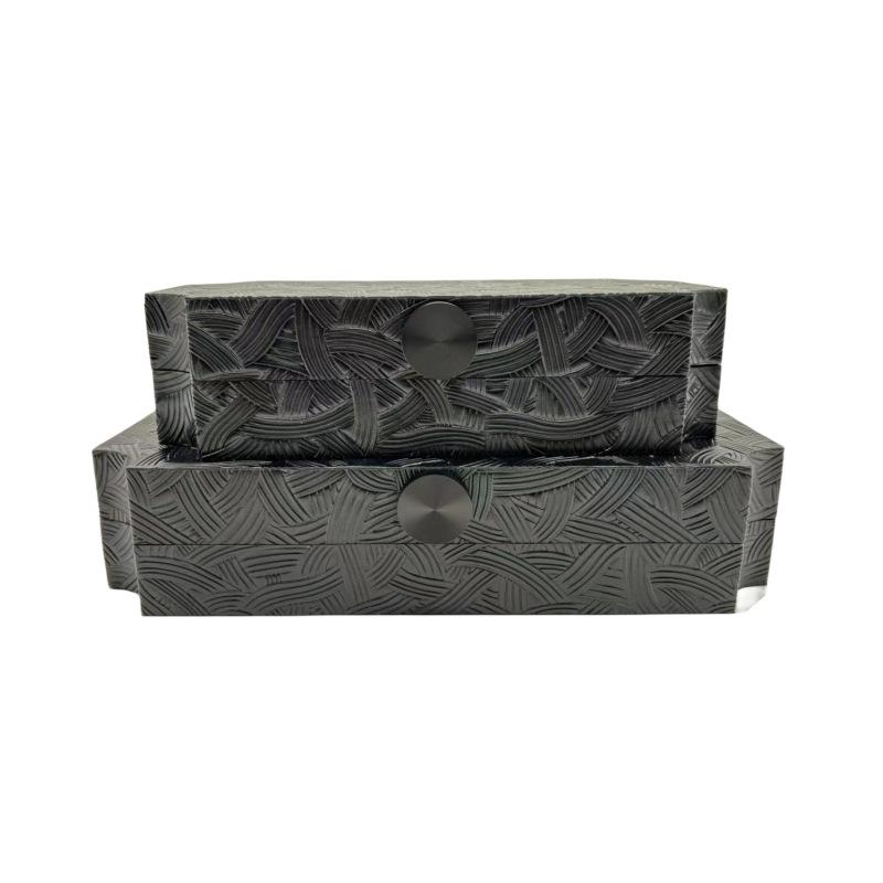 

Modern Wood & Leather Jewelry Storage Box - Minimalist Decor for Home, Hotel, or Club 250*135*65 mm чёрный