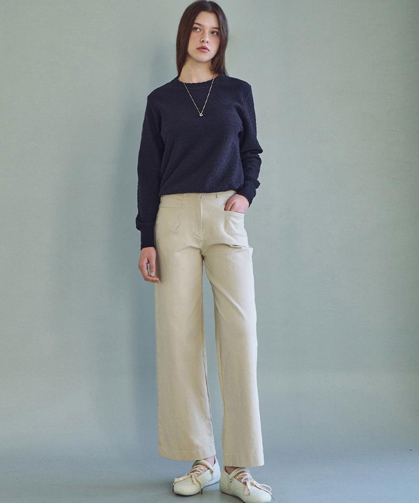 LUSIDA Clean Cut Elastic Waist Pants