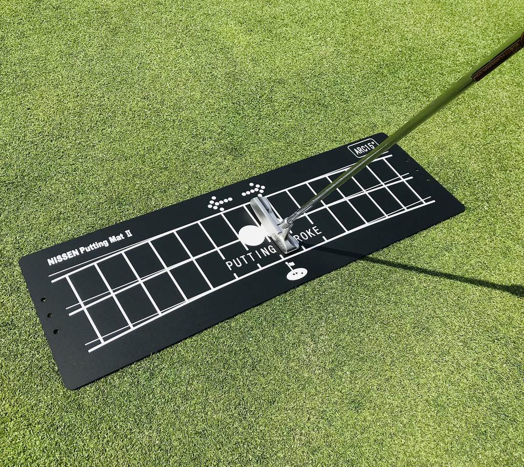 Nissen Polytech Putting Mat LL for Practice Made in Japan Black 70 x 23cm Approx.