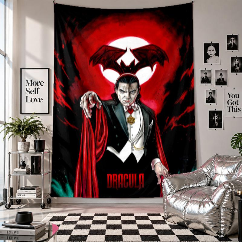 Wall TapestryDracula Art Hanging Cloth Decorative Background Cover for Room Decoration