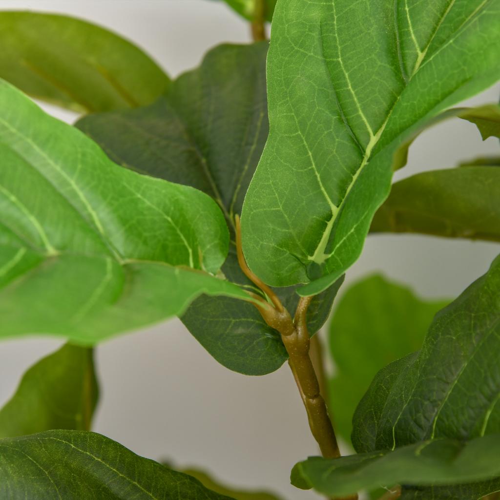 Artificial Ficus Plant 130 Cm With 78 Leaves And Decorative Artificial Plant Pot For Indoor And Outdoor Home Living Room Office Green
