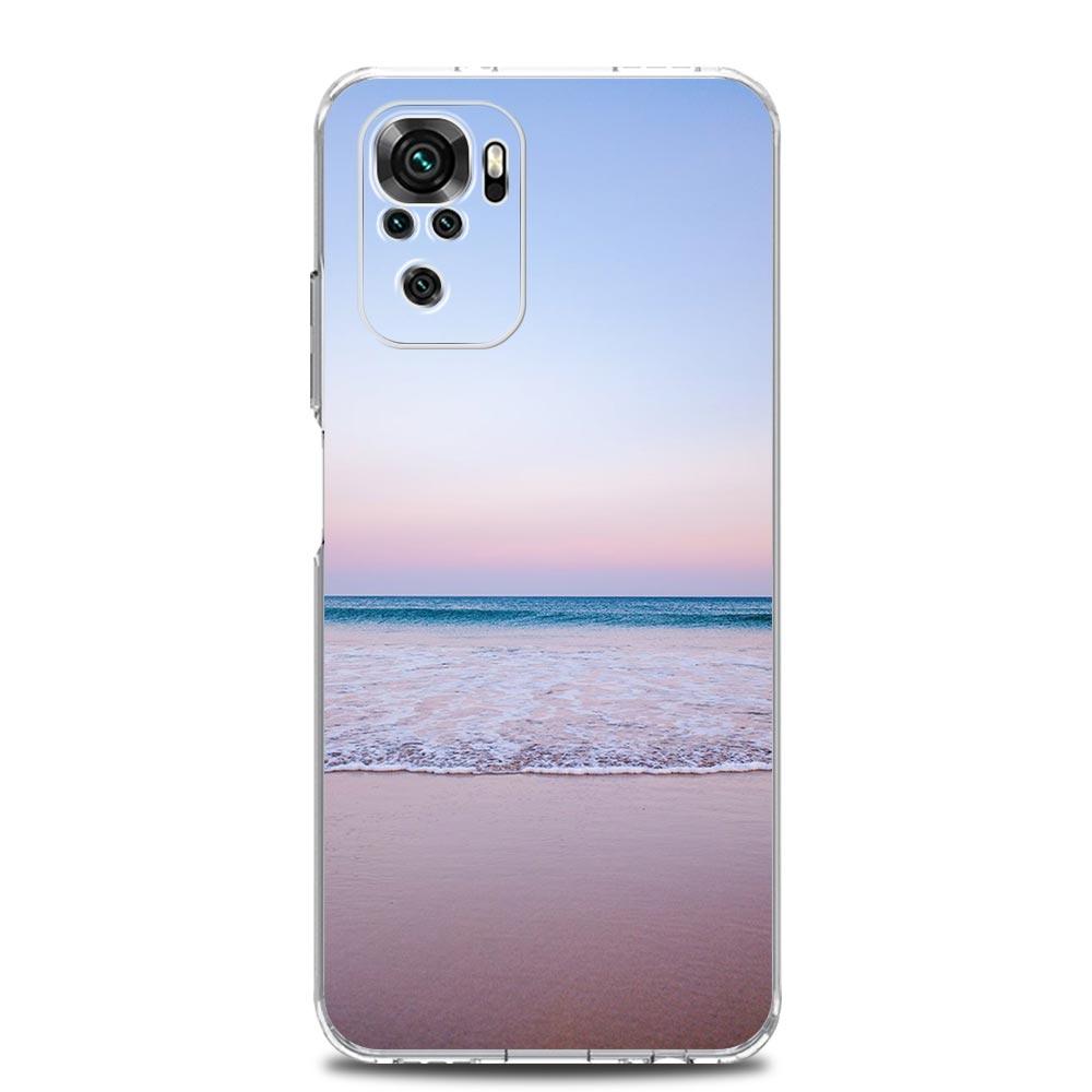 Sea blue Sky beach Clear Phone Case For Xiaomi Redmi Note 12 5G 9S 9 8 10 11 Pro+ 9T 8T 10C 9C 9A 7 Pro Soft Silicone Back Cover