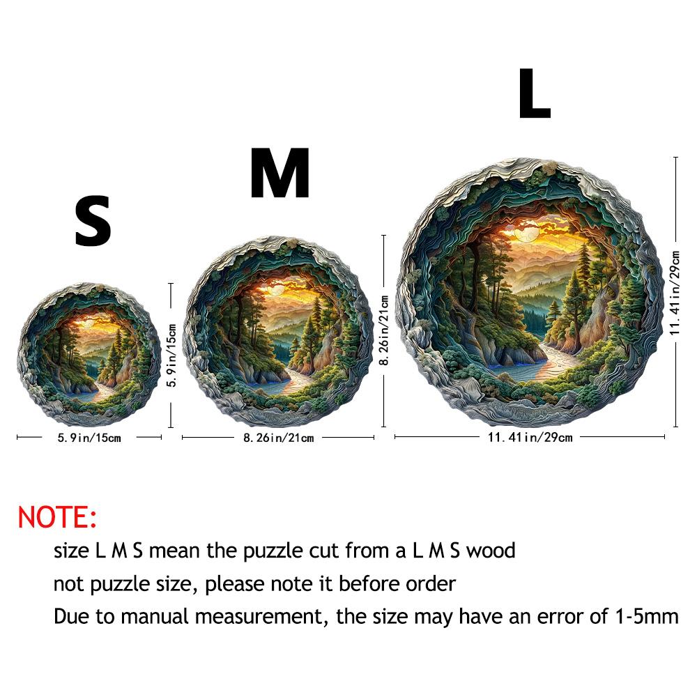 Einzigartiges Tierförmiges Waldhöhlen-Design 3D Holzpuzzle - Puzzle-Spielzeug für Erwachsene - Stressabbauendes Geschenk - Unregelmäßiges Sperrholz Holz