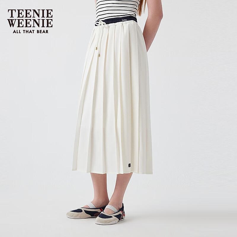 Teenie Weenie Contrast Pleated A-Line Skirt