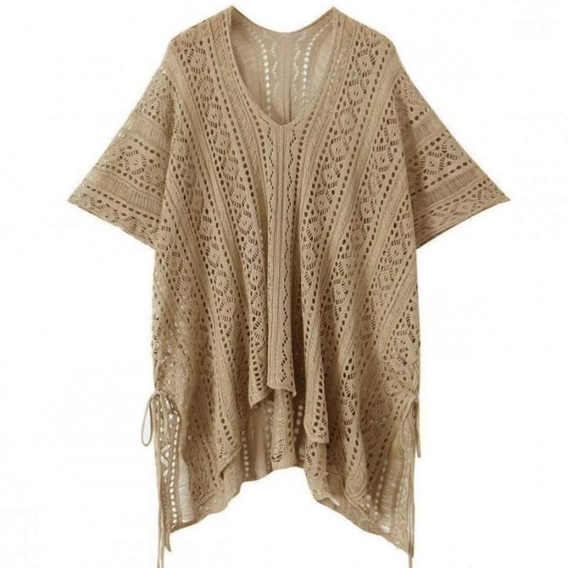 Shop Women Mesh Punching Swimwear Cover Up Cape Cardigan Won Wcd Wfh7899