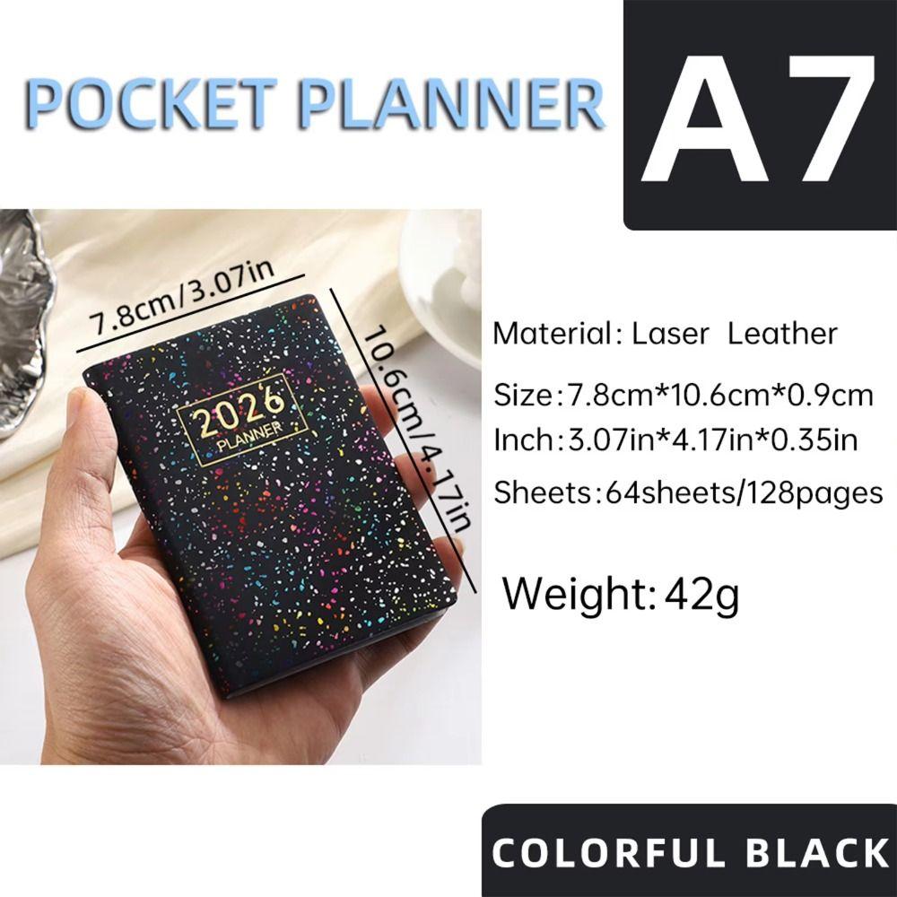 Square Weekly Planner Notepad Thick Portable Pocket Memo A7 Mini Notebook  Planner Agenda Note Book