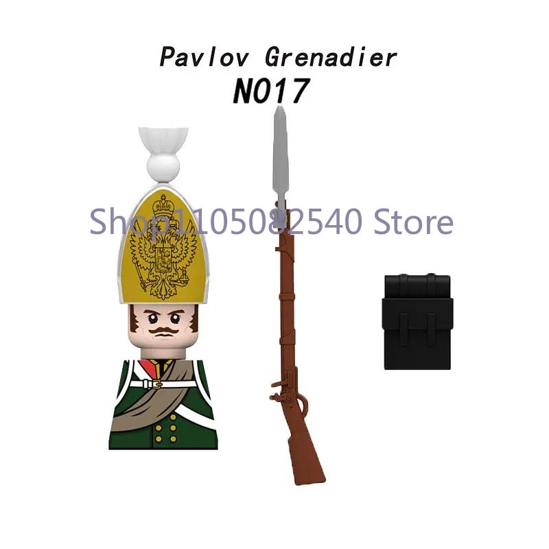 Medieval Military Soldier Figures Napoleon MOC Building Blocks Cavalry Weapons Shield Armor Cannon Militia Cowboy Toys Gift Z013