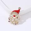 1Pcs Boots Cane Snowman Bell Christmas Tree Wreath Santa Claus Pin Accessories Christmas Sparkling  Brooch Holiday Gift
