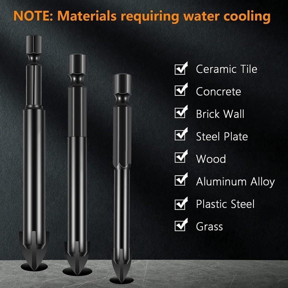 10pcs/set 3-12mm Tile Drill Bit Precision Cross Drill Bit Drill Bits Set  Ceramic Drilling